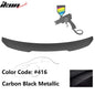 BMW G22 430i G82 M4 PSM trunk spoiler by K2 Industries, made of ABS, shown on a sports car with a sleek design.