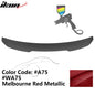 BMW G22 430i G82 M4 trunk spoiler by K2 Industries, made of ABS, featuring PSM design, shown on a sleek car.
