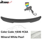 BMW G22 430i G82 M4 PSM trunk spoiler by K2 Industries, made of ABS, shown on a sleek vehicle with a clean design.