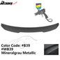 BMW G22 430i G82 M4 PSM trunk spoiler in black ABS, designed for 2021-2023 models by K2 Industries, showing sleek aerodynamic style.