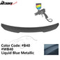 BMW G22 430i G82 M4 PSM trunk spoiler by K2 Industries, made of ABS, shown on a car with a sleek design and aerodynamic features.