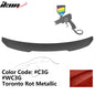 BMW G22 430i G82 M4 PSM trunk spoiler by K2 Industries, made of ABS, mounted on car with sleek aerodynamic design.