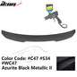 BMW G22 430i G82 M4 PSM trunk spoiler by K2 Industries, made of ABS, mounted on the car's rear for sporty enhancement.