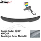BMW G22 430i G82 M4 PSM trunk spoiler by K2 Industries, made of ABS, mounted on the car's rear for aerodynamic enhancement.