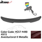 BMW G22 430i G82 M4 PSM trunk spoiler by K2 Industries, made of ABS, shown on a sporty car with a sleek aerodynamic design.