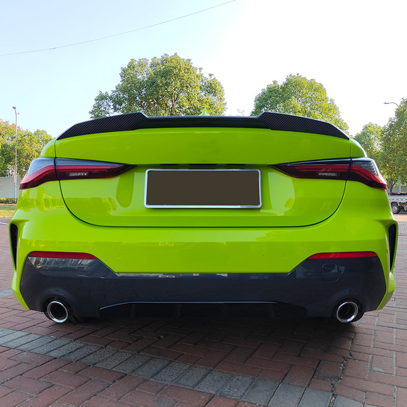 BMW G22 430i G82 M4 PSM trunk spoiler by K2 Industries, ABS material, sleek automotive spoiler for enhanced aerodynamics.