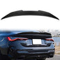BMW G22 430i G82 M4 PSM trunk spoiler by K2 Industries, made of ABS, shown on a sleek car with aerodynamic design.