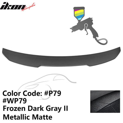 BMW G22 430i G82 M4 PSM trunk spoiler in black ABS, designed for 2021-2023 models, by K2 Industries.