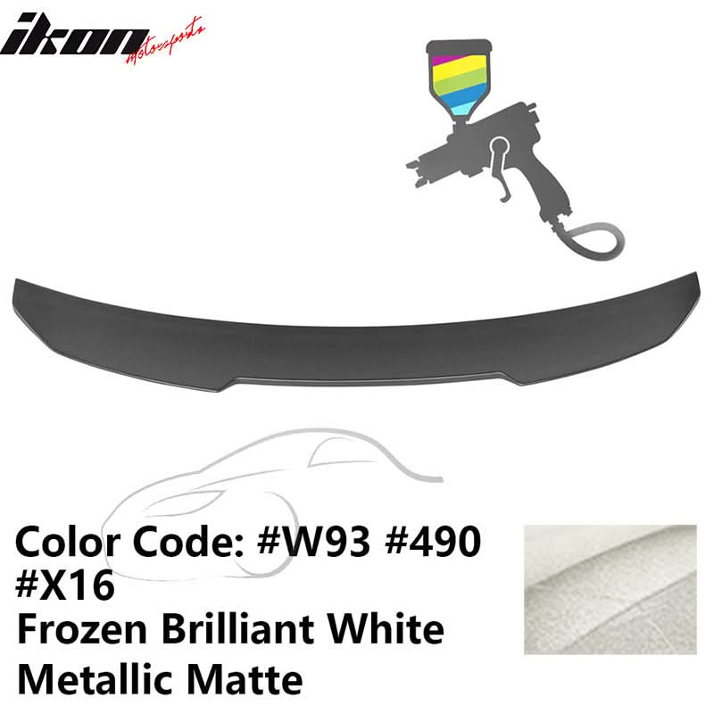 Black ABS trunk spoiler for BMW G22 430i G82 M4 by K2 Industries, designed for 2021-2023 BMW G-Series models.