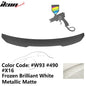 Black ABS trunk spoiler for BMW G22 430i G82 M4 by K2 Industries, designed for 2021-2023 BMW G-Series models.