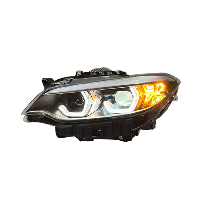 Vekto dual color LED headlights assembly for BMW 2 Series F22 F87, 2014-2019, showing the headlight with LED lighting features.