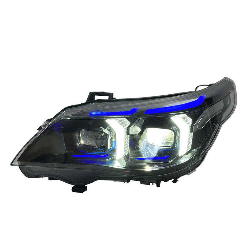 Vekto Snake Eyes dual color LED headlight assembly for BMW 5 Series E60, showing the sleek headlight design with dual color LEDs.