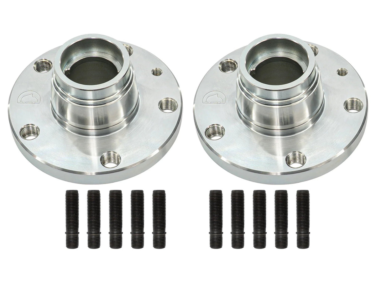 GoWesty Hub Conversion Kit for 2WD Vanagon with larger brakes, featuring 59 studs and drivetrain components for improved suspension.