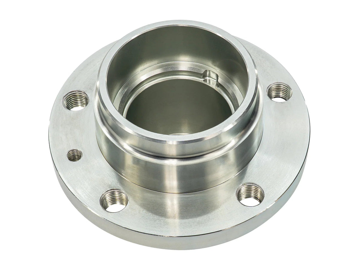 GoWesty Hub Conversion Kit for 2WD Vanagon with larger brakes, drivetrain and suspension components, including bearing knockout.