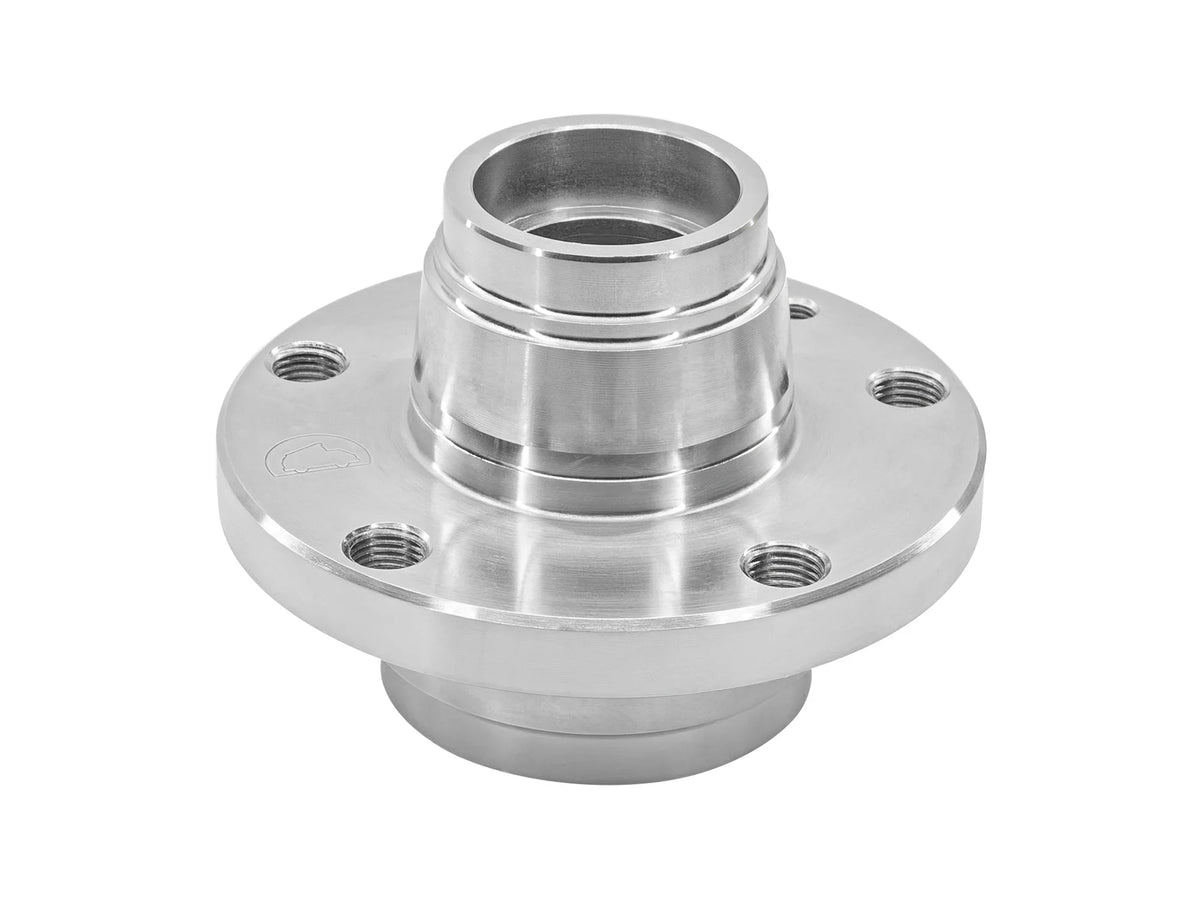 GoWesty Hub Conversion Kit for bigger brakes on 2WD Vanagon, showing side detail of drivetrain and suspension components.