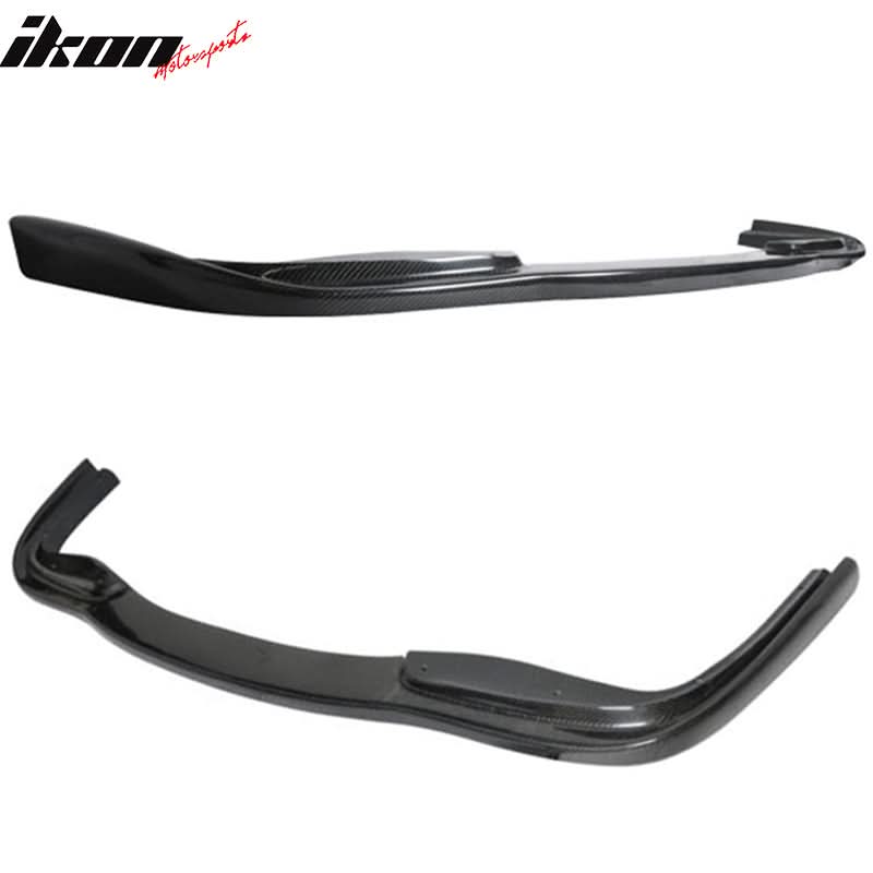 Black carbon fiber front bumper lip spoiler for BMW E39 5 Series 1996-2003 aftermarket M bumper by K2 Industries.