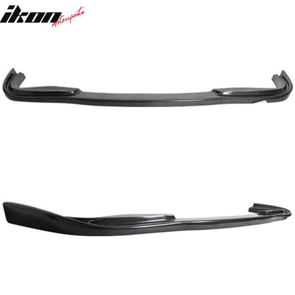BMW E39 5 Series aftermarket M bumper front lip spoiler in carbon fiber by K2 Industries, with a black border and sleek design.
