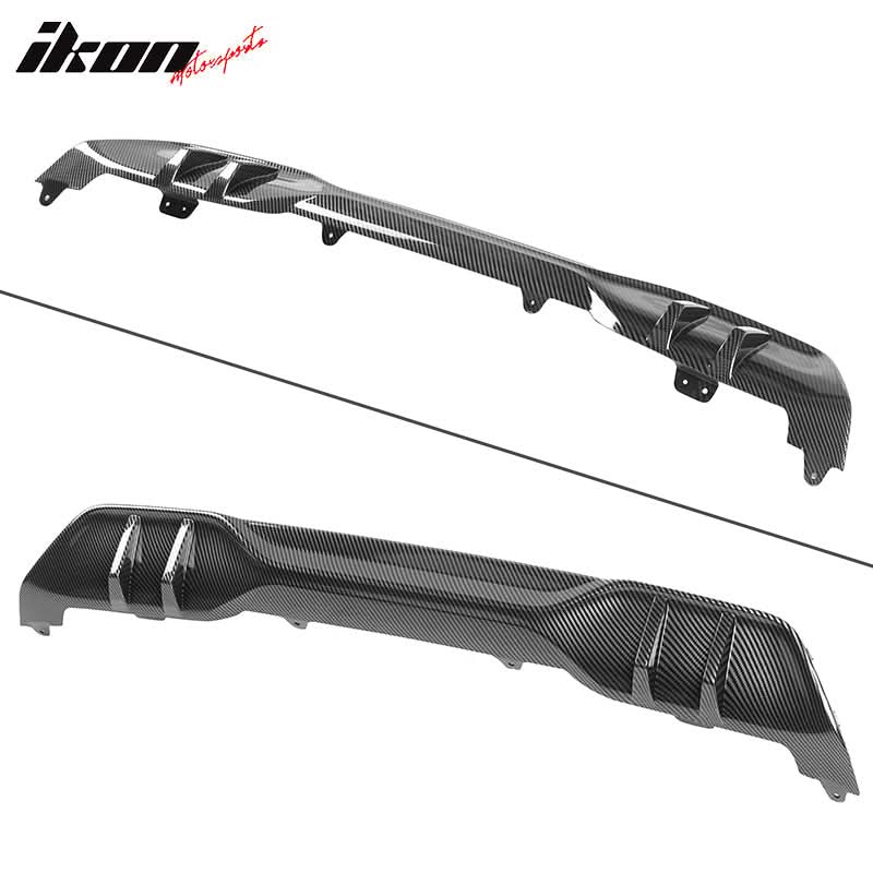 BMW G05 X5 M Sport rear diffuser by K2 Industries, black polypropylene with MP style design, visible from the rear angle.