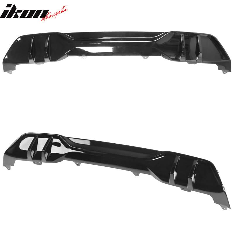 BMW G05 X5 M Sport rear diffuser by K2 Industries, made of black polypropylene, featuring a sporty MP style design.