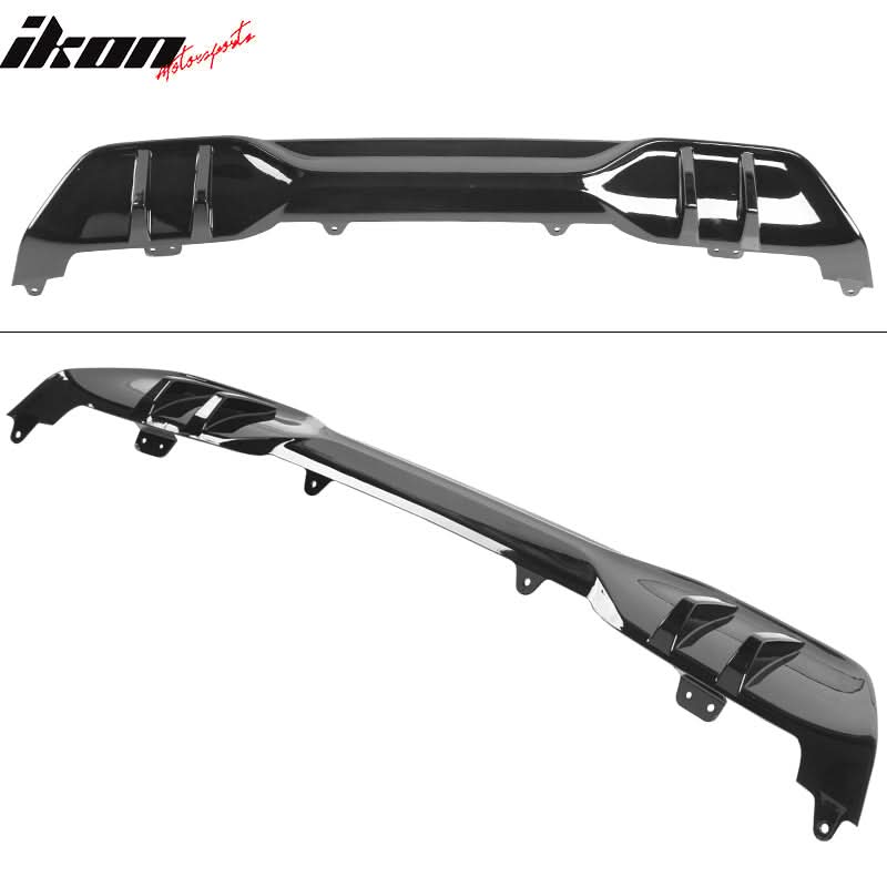 BMW G05 X5 M Sport rear diffuser by K2 Industries, black polypropylene with stylish design and textured finish.