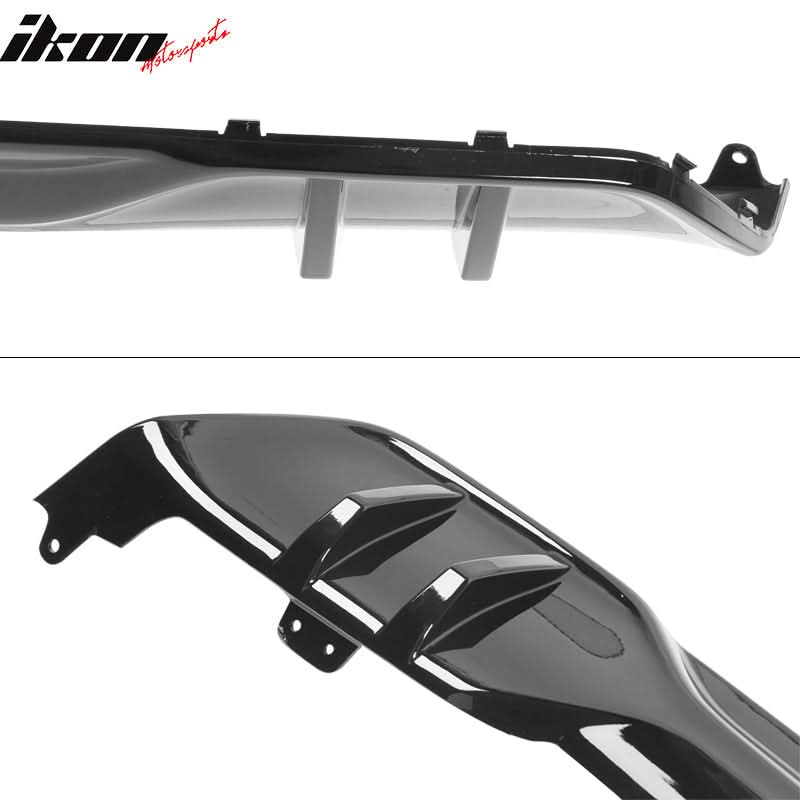 BMW G05 X5 M Sport rear diffuser by K2 Industries, made of black polypropylene, with a sleek MP style design.