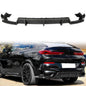 Gloss black Bmw G06 X6 Ikon Style rear bumper diffuser by K2 Industries, showcasing sleek design and high-quality finish.