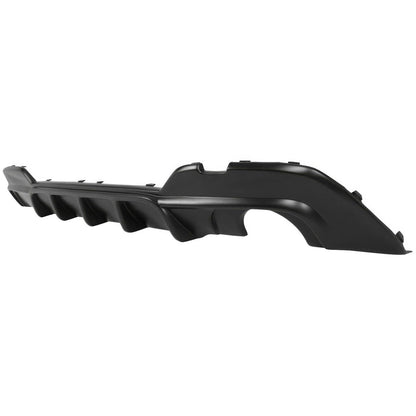 BMW G20 330i M Sport rear diffuser bumper lip in black PP by K2 Industries, showcasing the aerodynamic design and fit.