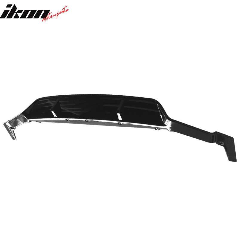 BMW G30 5 Series 2017-2020 glossy black rear bumper diffuser by K2 Industries, showcasing a sleek 3D style design