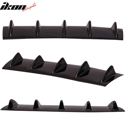 Black ABS rear bumper diffuser with five fins for 2003-2008 BMW Z4 E85, designed by K2 Industries.