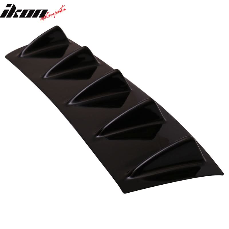 Gloss black ABS rear diffuser for BMW E90 E91 E92 E93 3 Series models, made by K2 Industries, shown installed on a vehicle.
