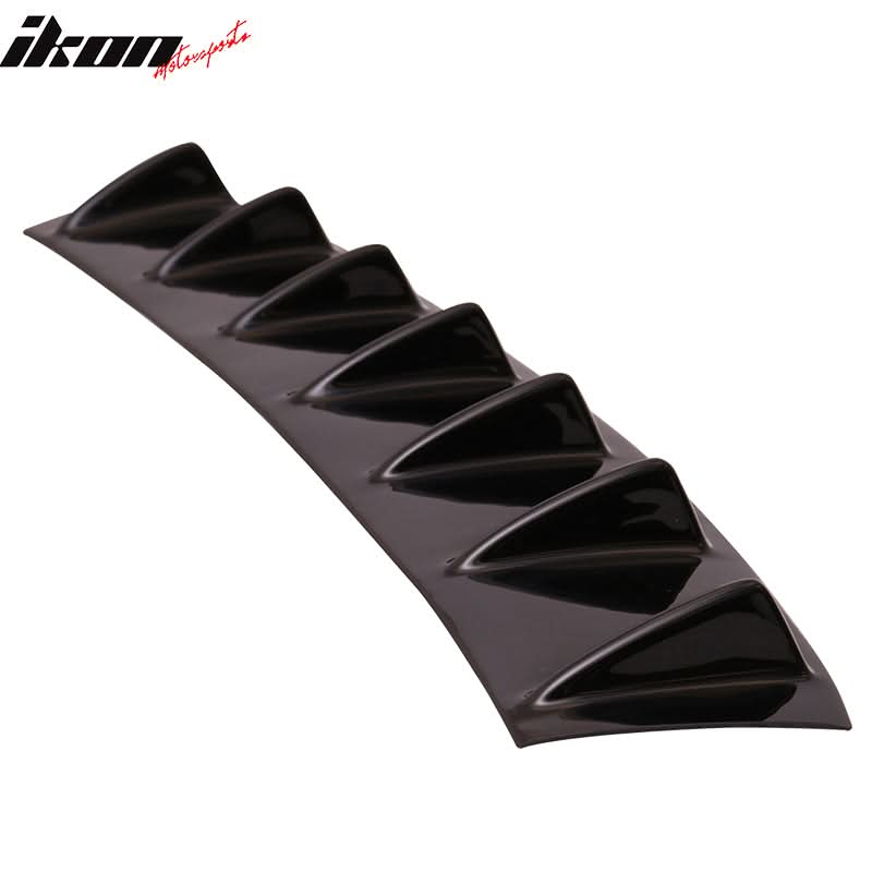 Black ABS rear bumper diffuser for BMW F10 5 Series 2011-2016, F7 fins design, by K2 Industries.