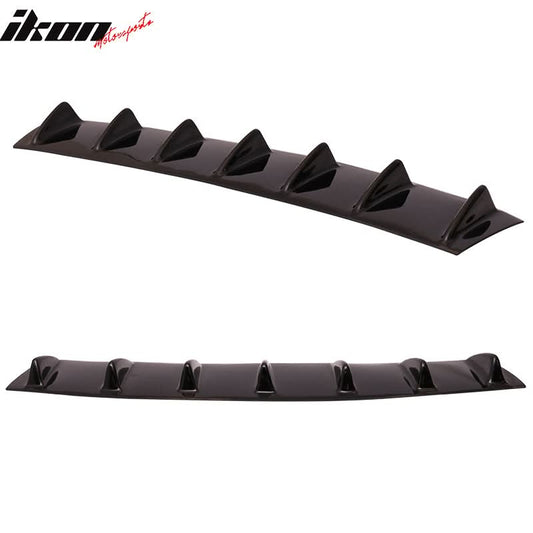 Black ABS rear bumper diffuser with seven fins for BMW F10 5 Series and 7 Series, 2011-2016, by K2 Industries.
