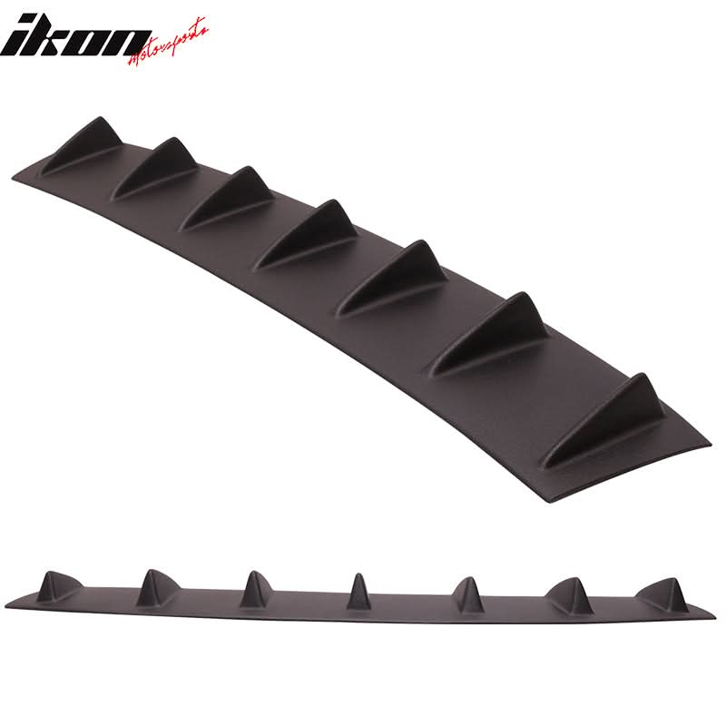 Matte black ABS rear bumper diffuser for BMW F10 5 Series and 7 Series Fins 2011-2016, by K2 Industries