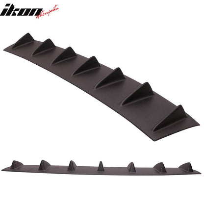 Matte black ABS rear bumper diffuser for BMW F10 5 Series and 7 Series Fins 2011-2016, by K2 Industries