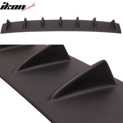 Matte black rear bumper diffuser for BMW F10 5 Series and 7 Series, ABS material, designed for 2011-2016 models by K2 Industries.