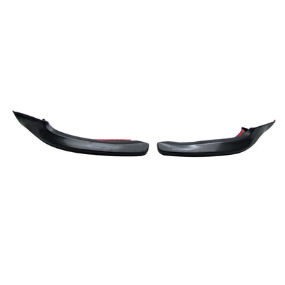 Unpainted black front lip splitter for 2006-2008 Audi A4 B7, Euro style spoiler by K2 Industries, made of durable PU material.
