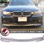 K2 Industries front bumper lip spoiler for 2005-2008 BMW E90 3-Series sedan, C Style design with black border, enhances sporty look.