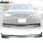 K2 Industries front bumper lip spoiler for 2005-2008 BMW E90 3-Series sedan, C Style design with black finish.