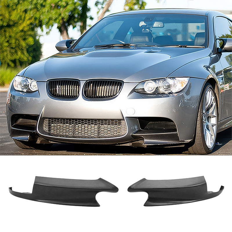 K2 Industries front bumper lip spoiler for 2008-2013 BMW E90 E92 E93 M3 coupe sedan, made of durable polyurethane.