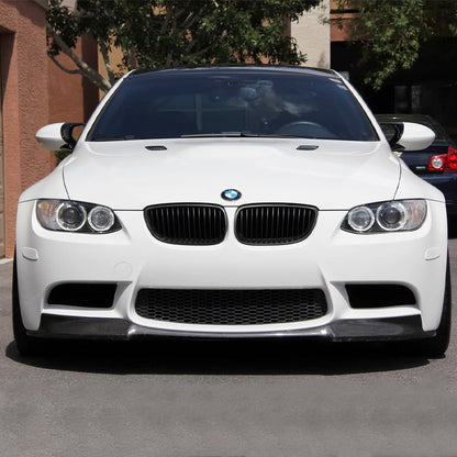 K2 Industries V-style front bumper lip spoiler for 2008-2013 BMW E92 E90 E93 M3 series 4-door and 2-door models.