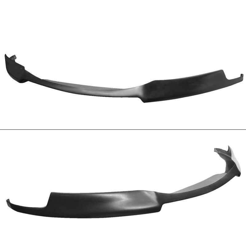 K2 Industries V Style front bumper lip spoiler for BMW E92 E90 E93 M3 series 4-door and 2-door models, black polyurethane finish.