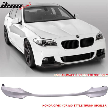K2 Industries Mtech V Style front bumper lip spoiler for 2012-2016 BMW F10 5 Series M Sport, shown on a vehicle.