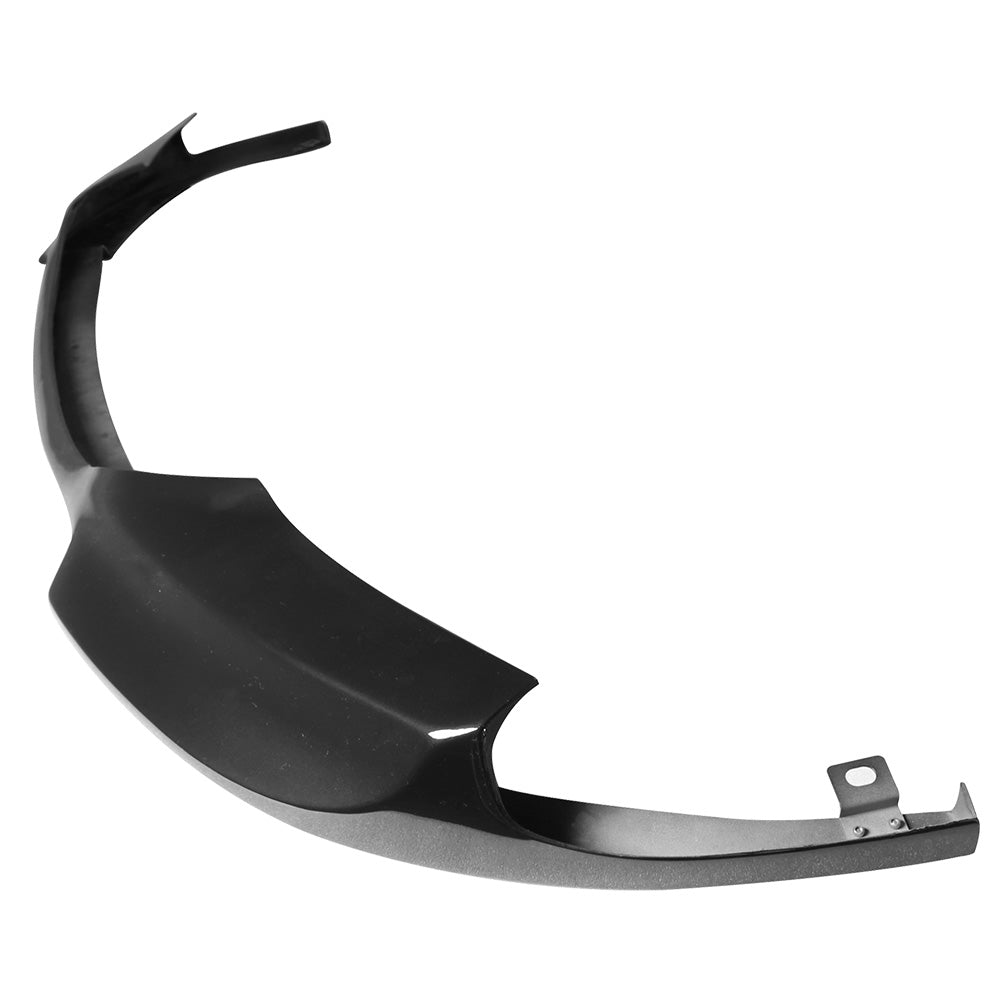 K2 Industries BMW F10 5 Series M Sport Mtech V Style front bumper lip spoiler, black with textured finish, mounted on vehicle.