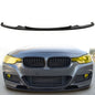 Unpainted black front bumper lip spoiler for BMW F30 3 Series (2012-2018) by K2 Industries, made of durable PU material.