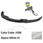 K2 Industries BMW F30 3 Series M Sport front bumper lip chin spoiler, black, designed for 2012-2018 model with sporty style.