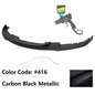 K2 Industries BMW F30 3 Series M Sport front bumper lip chin spoiler, black, mounted on the vehicle's front bumper.