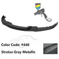 K2 Industries BMW F30 3 Series M Sport front bumper lip spoiler, black, designed for 2012-2018 model, enhances sporty appearance.