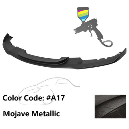 K2 Industries BMW F30 3 Series M Sport front bumper lip spoiler, black, with sporty design and aerodynamic features.