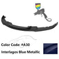 K2 Industries BMW F30 3 Series M Sport front bumper lip chin spoiler, black, mounted on the vehicle's front bumper.