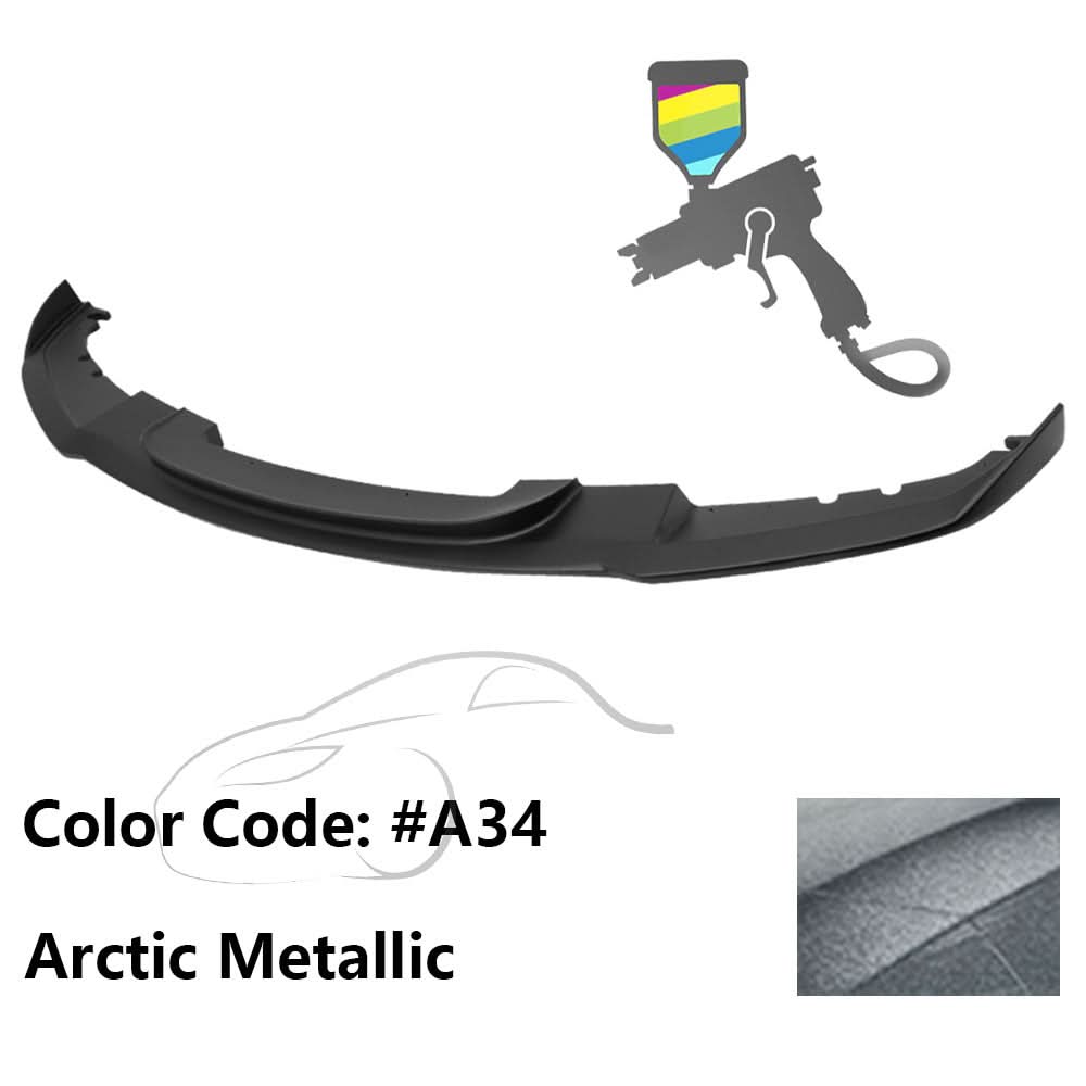 K2 Industries BMW F30 3 Series M Sport front bumper lip spoiler, black matte finish, enhances sporty look and aerodynamics.